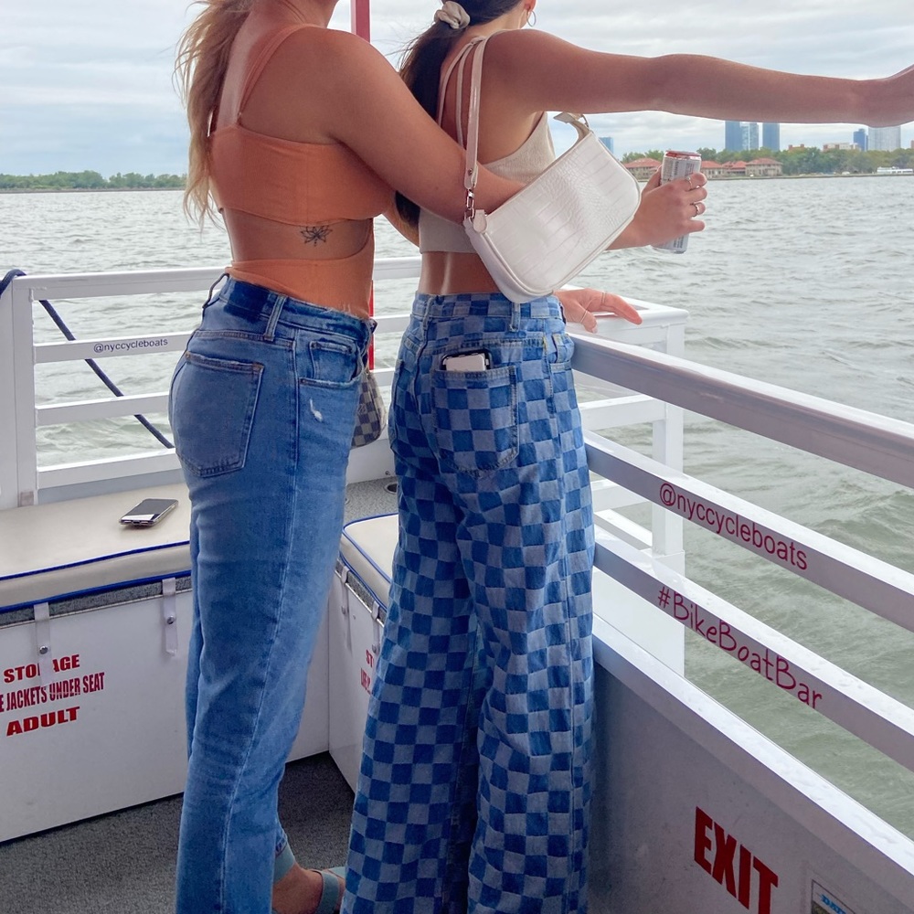 Checkered Jeans - image 1